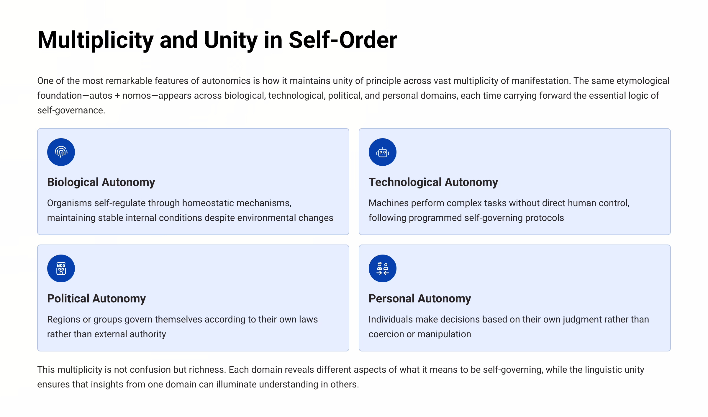 Autonomics: The Law of Self