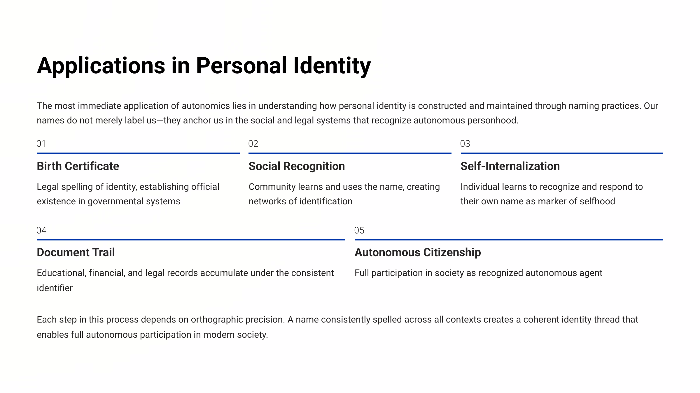 Autonomics: The Law of Self