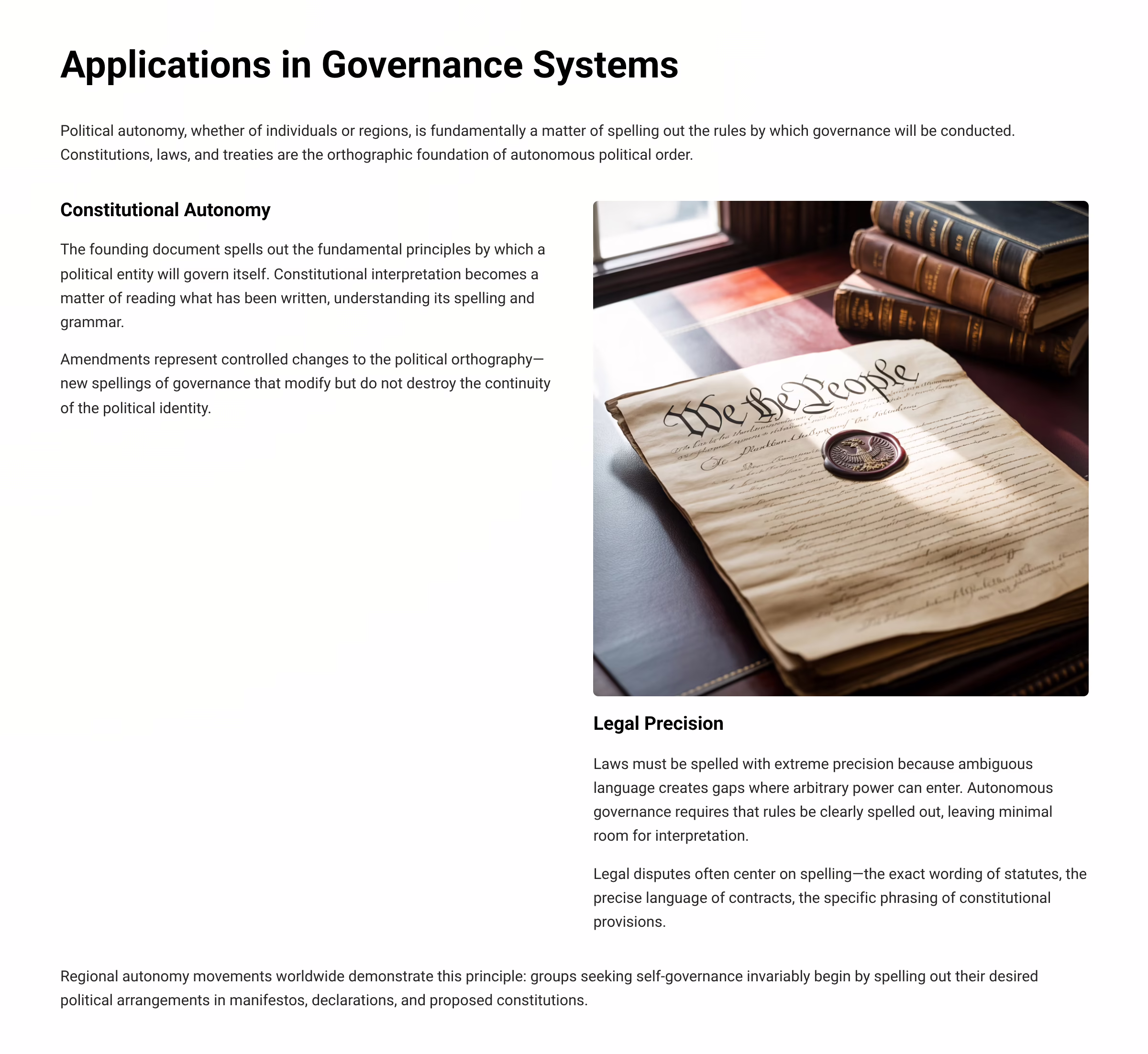 Autonomics: The Law of Self